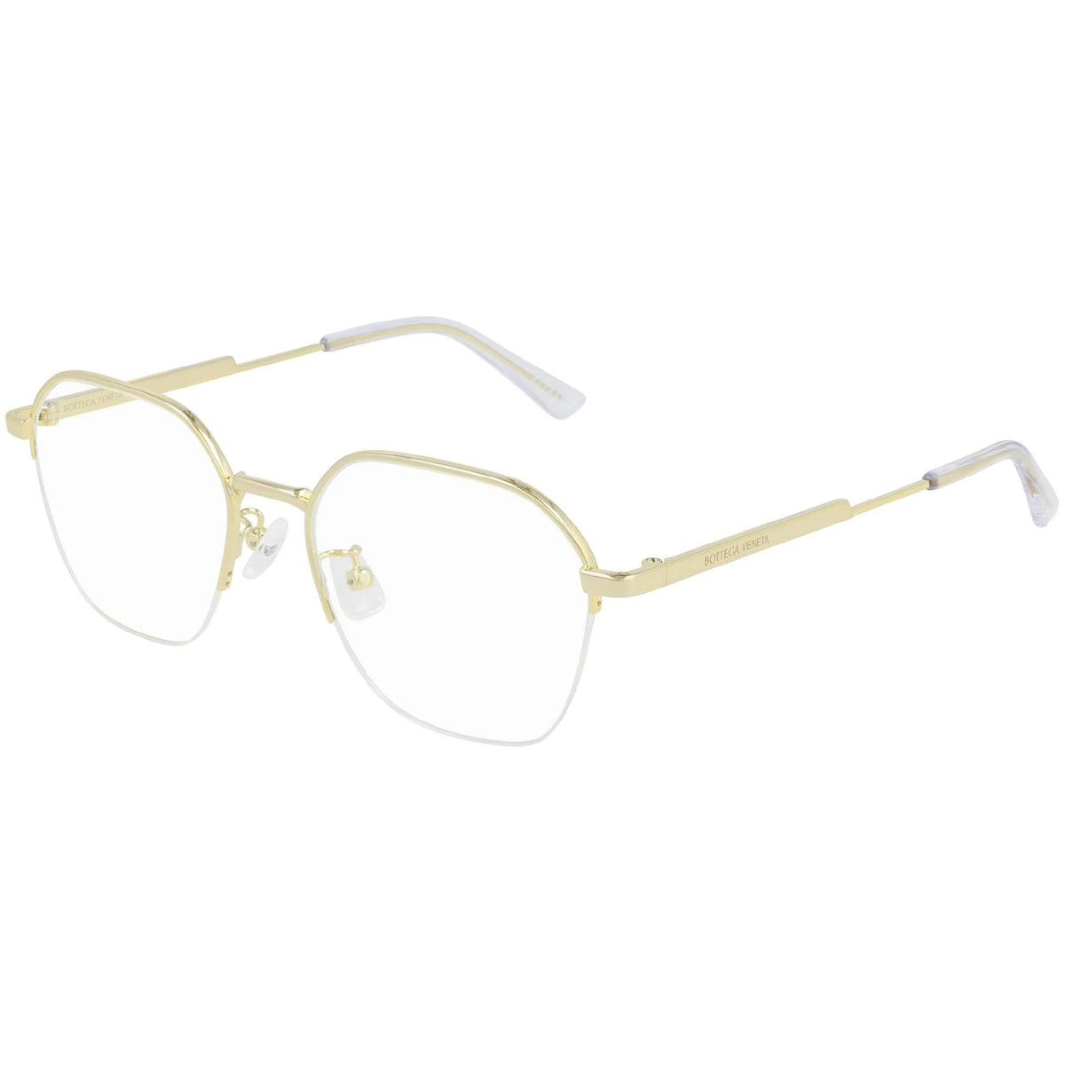 Bottega Veneta Men's Sunglasses Spring Summer 2021 Gold Transparent Demo Lens Demo Lens Light BV1111OA 002