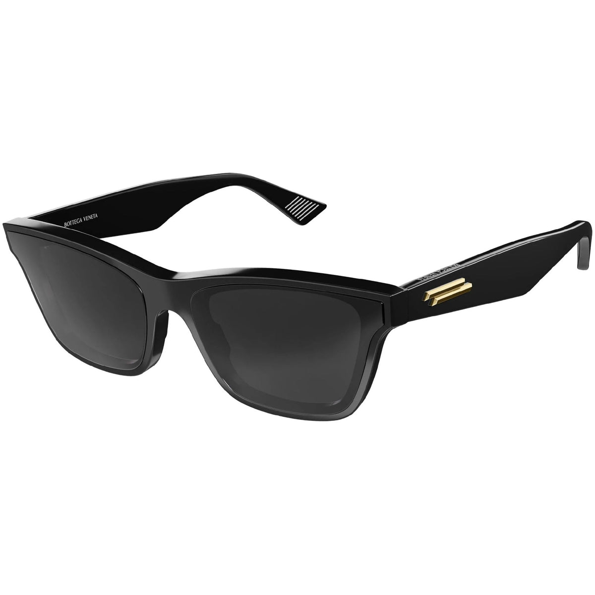 Bottega Veneta Unisex Sunglasses Fall Winter 2021 Black Grey Nylon Nylon Shiny BV1119S 001