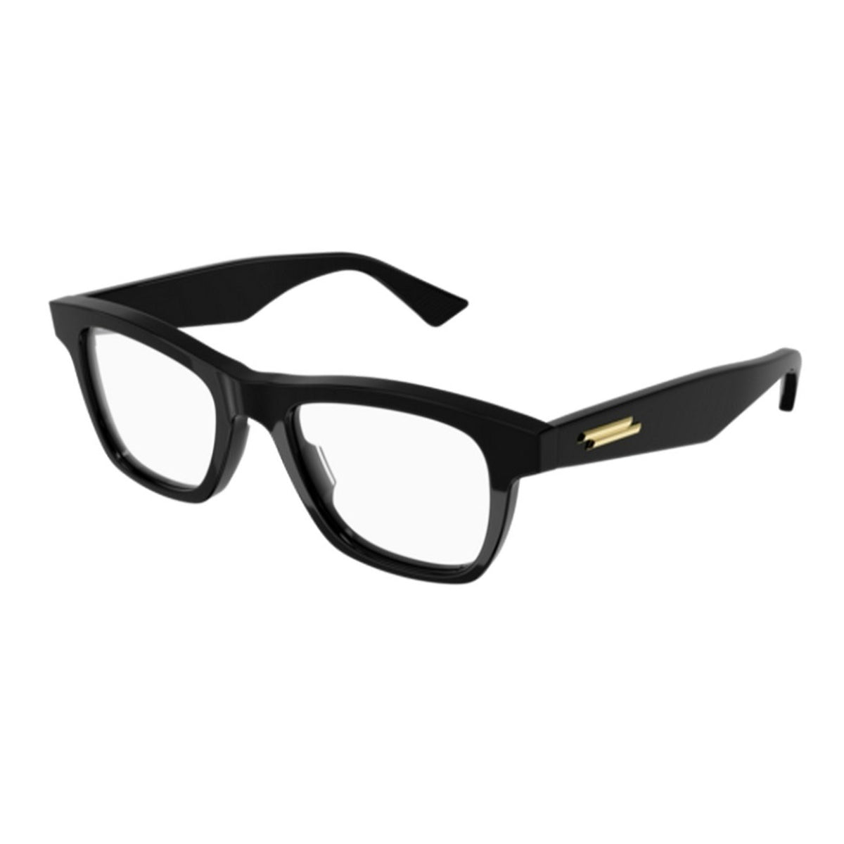 Bottega Veneta Men's Sunglasses Fall Winter 2021 Black Transparent Demo Lens Demo Lens Shiny BV1120O 001