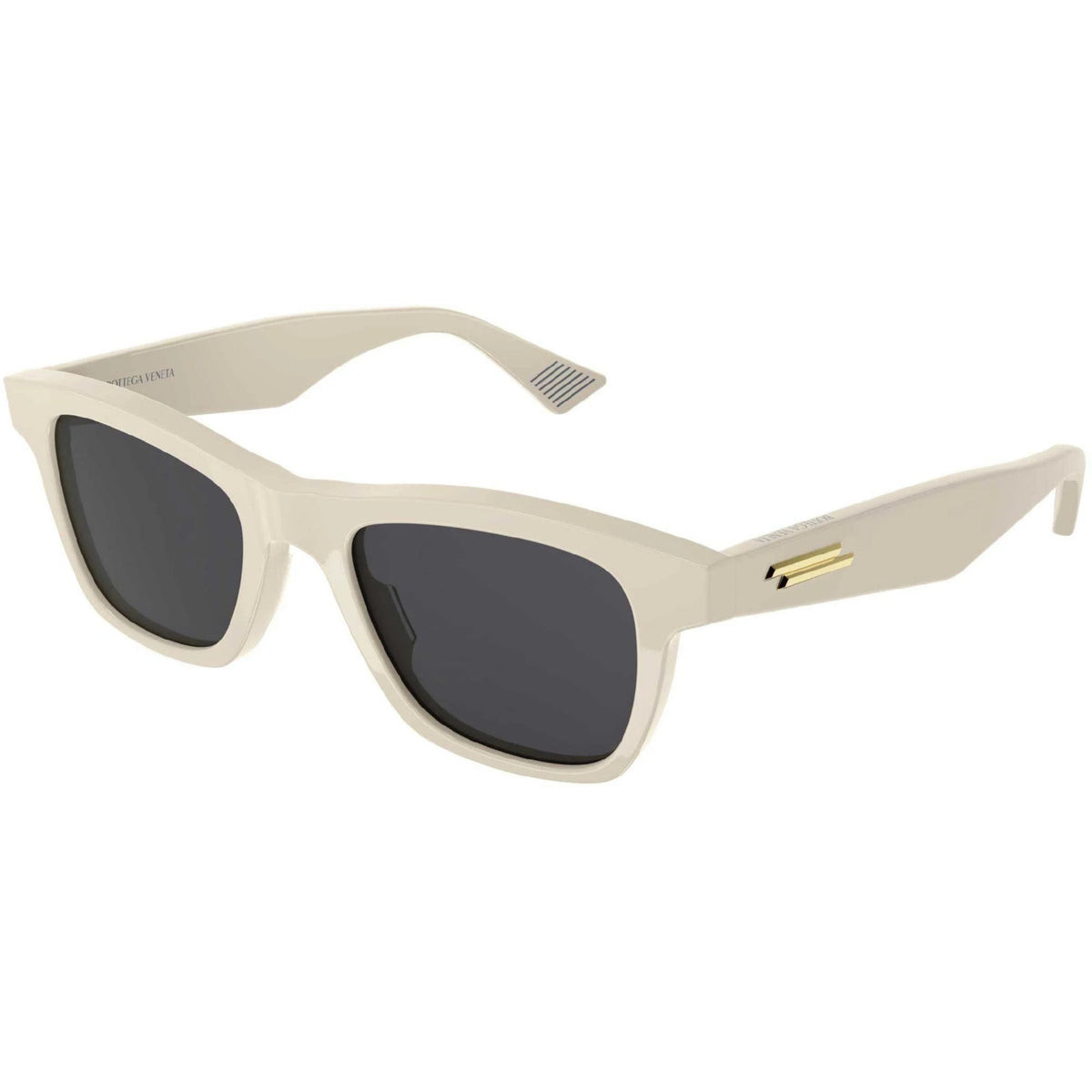 Bottega Veneta Men's Sunglasses Fall Winter 2021 Ivory Grey CR 39 CR 39 Shiny BV1120S 003
