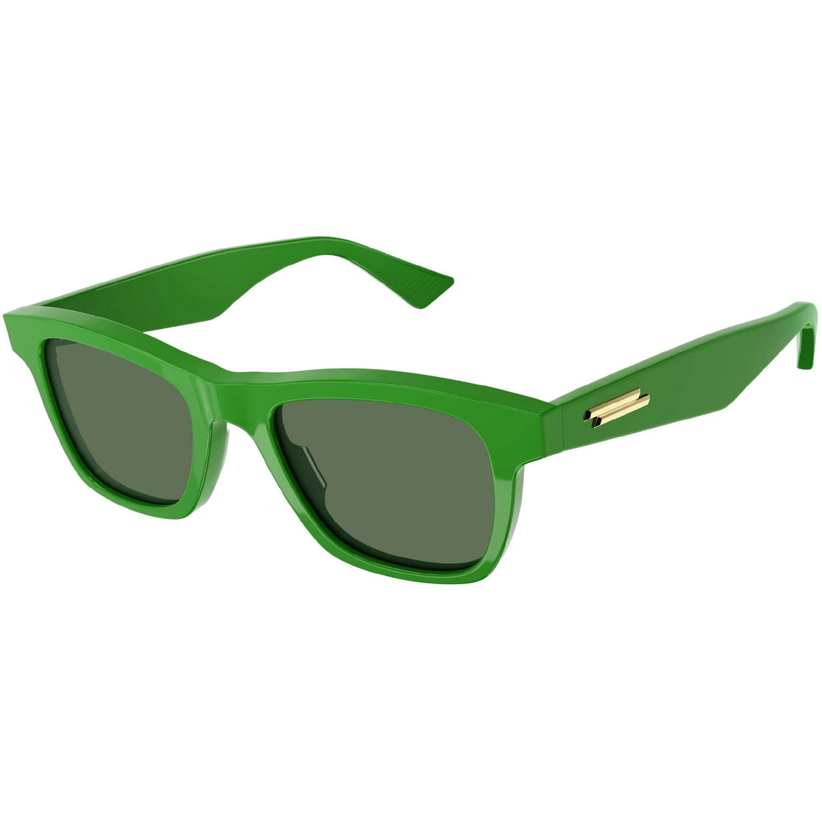 Bottega Veneta Men's Sunglasses Fall Winter 2021 Green Green CR 39 CR 39 Shiny BV1120S 005