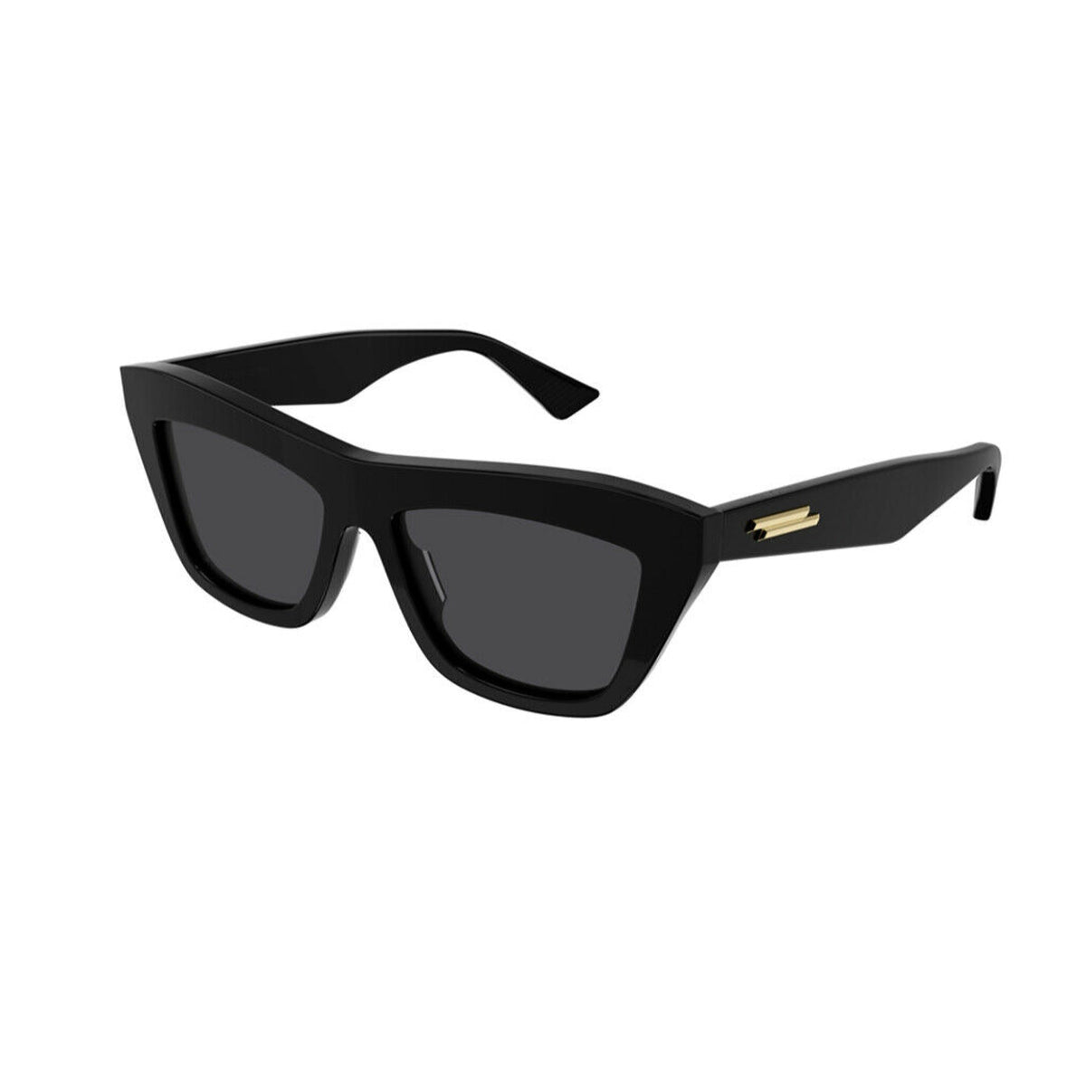 Bottega Veneta Unisex Sunglasses Fall Winter 2021 Black Grey CR 39 CR 39 Shiny BV1121S 001