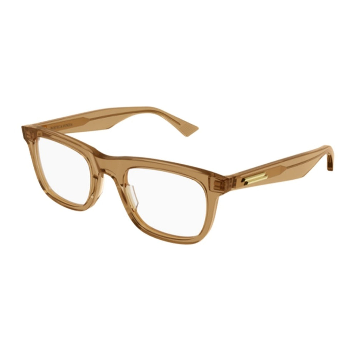 Bottega Veneta Men's Sunglasses Fall Winter 2021 Beige Transparent Demo Lens Demo Lens Transparent BV1129O 003