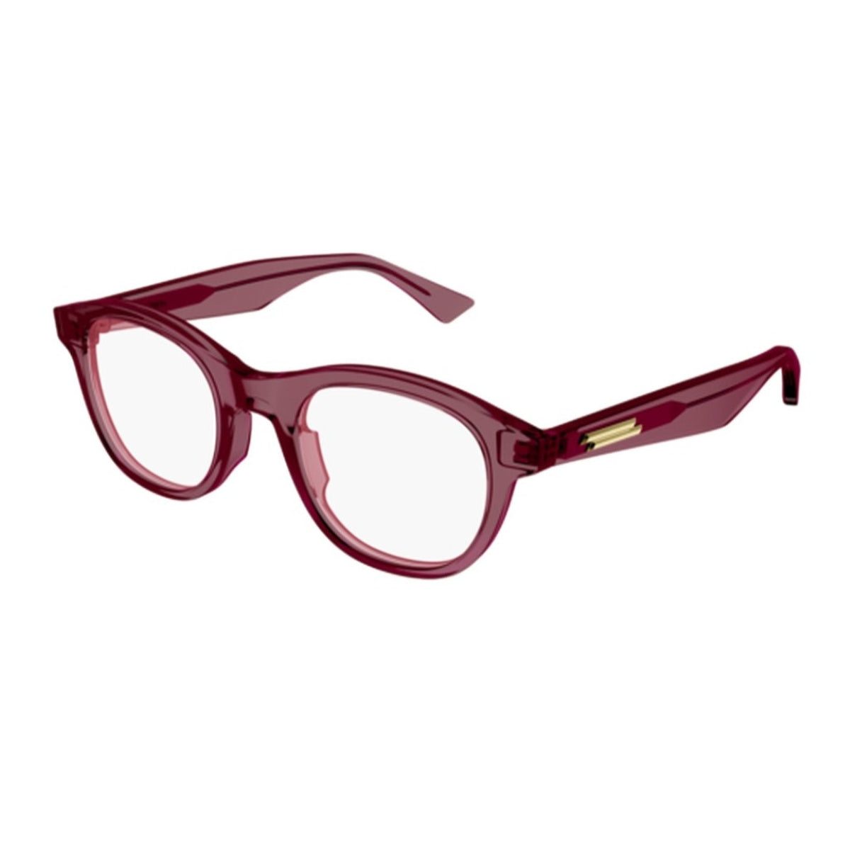 Bottega Veneta Unisex Sunglasses Fall Winter 2021 Burgundy Transparent Demo Lens Demo Lens Transparent BV1130O 003
