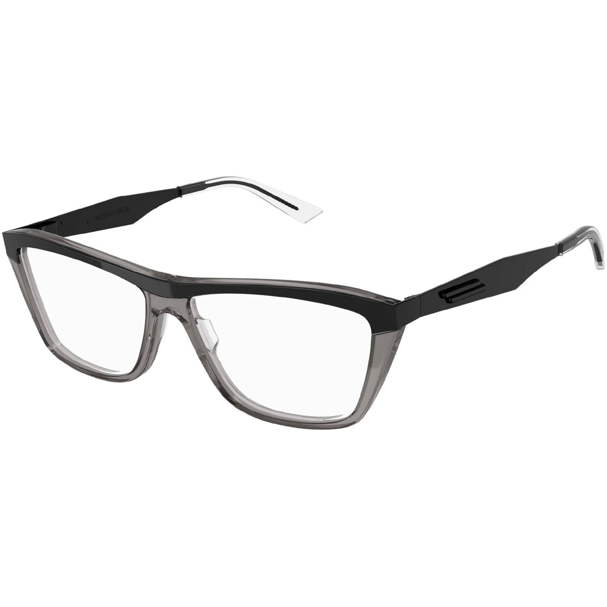 Bottega Veneta Unisex Sunglasses Fall Winter 2021 Black Transparent Demo Lens Demo Lens Grey BV1133O 001