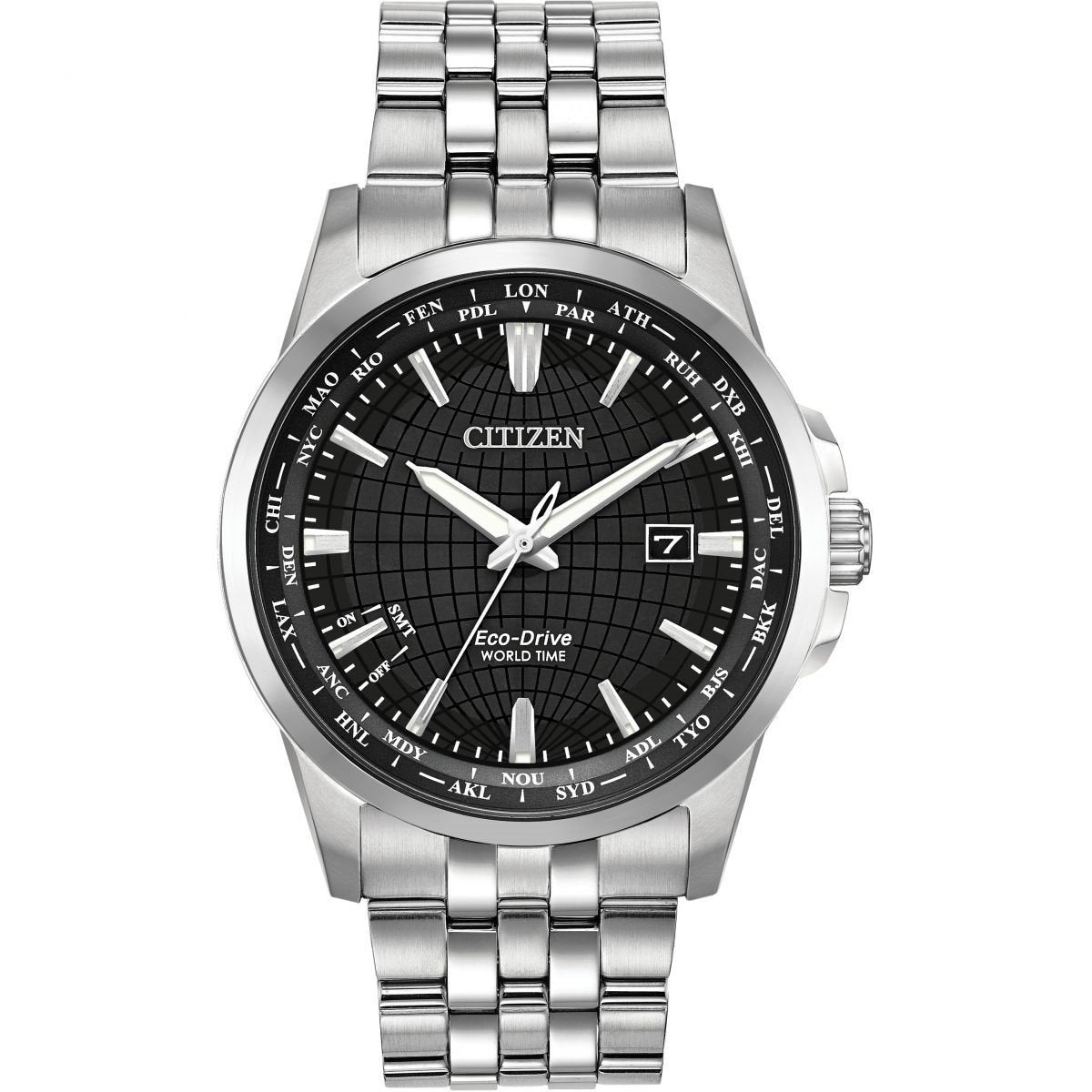Citizen Men's BX1000-57E Eco Drive World Time Stainless Steel Watch