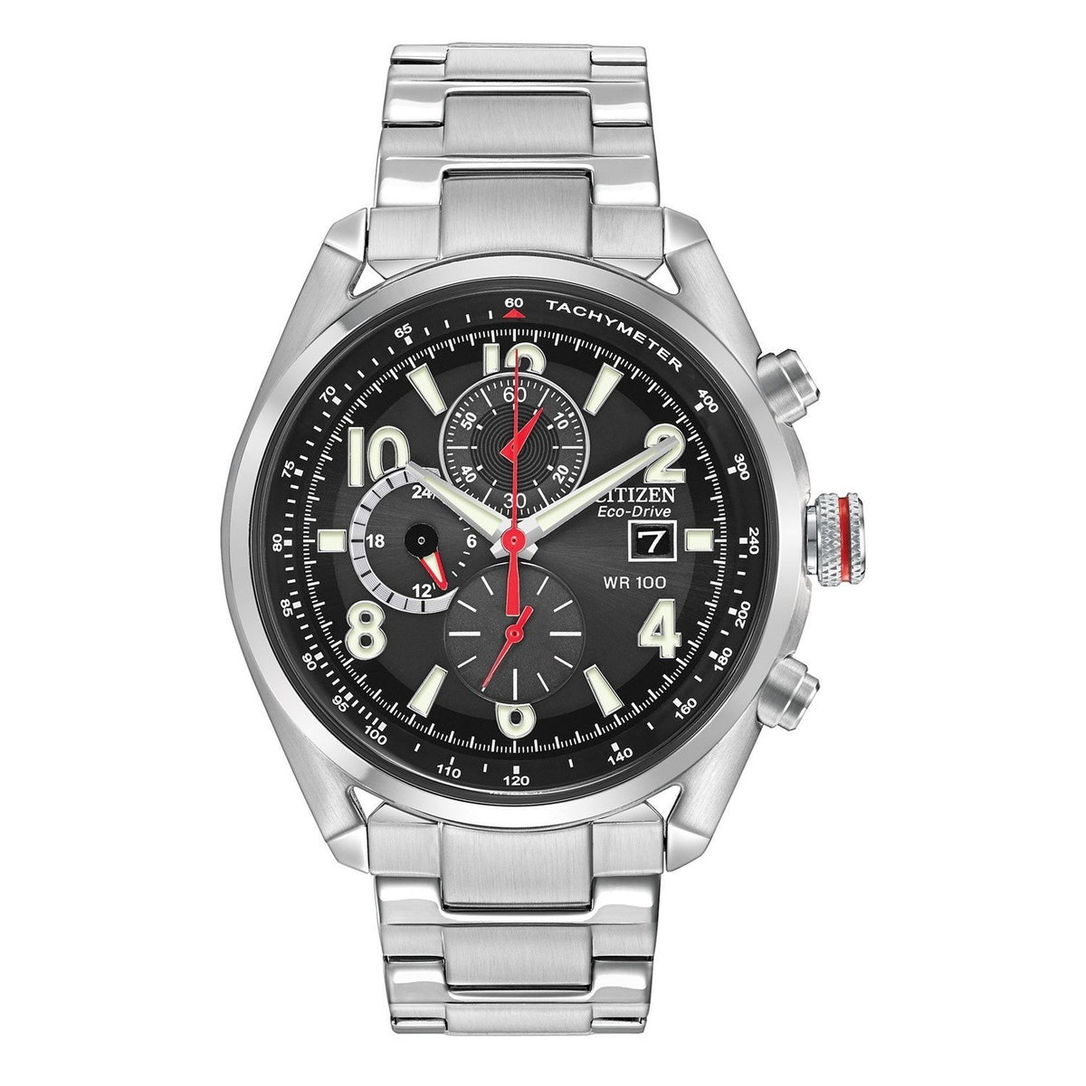 Citizen Men&#39;s CA0368-56E Eco-Drive Chronograph Stainless Steel Watch