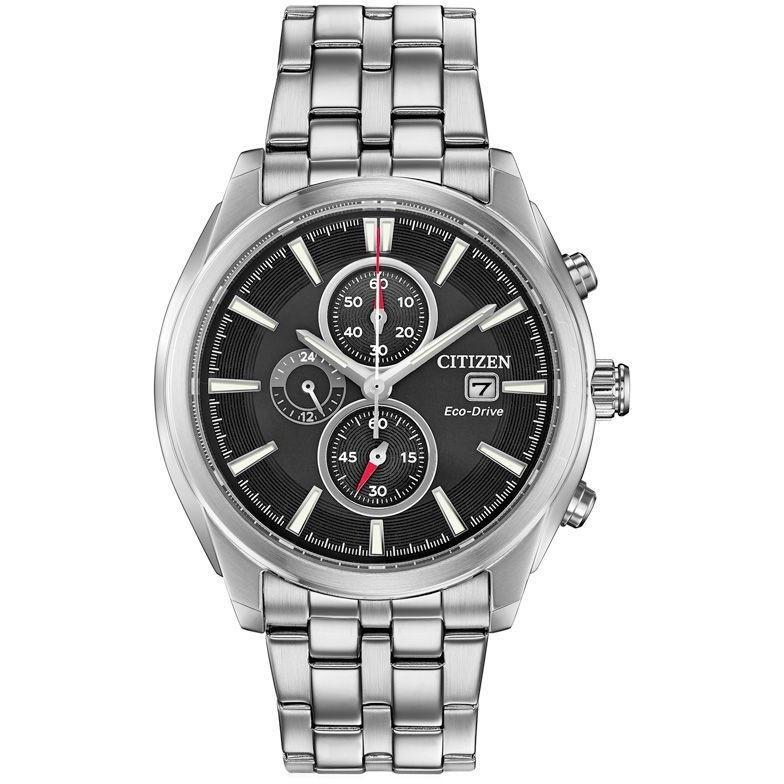 Citizen Men&#39;s CA0670-51E Eco-Drive Chronograph Stainless Steel Watch