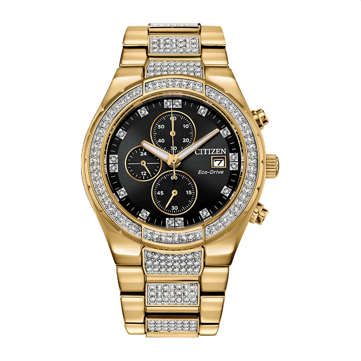 Citizen Men's CA0752-58E Eco-drive Chronograph Gold-Tone Stainless Steel Watch