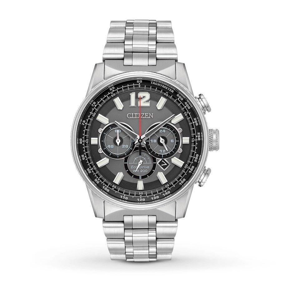 Citizen Men&#39;s CA4370-52E Nighthawk Chronograph Stainless Steel Watch