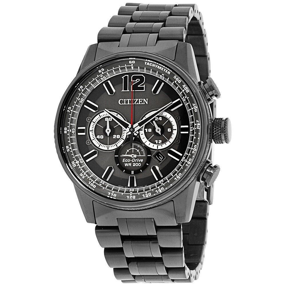 Citizen Men&#39;s CA4377-53H Nighthawk Chronograph Grey Stainless Steel Watch