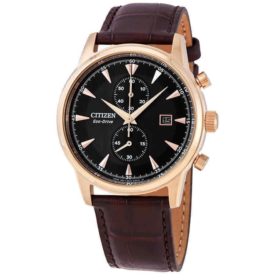 Citizen Men's CA7003-06E Corso Chronograph Brown Leather Watch