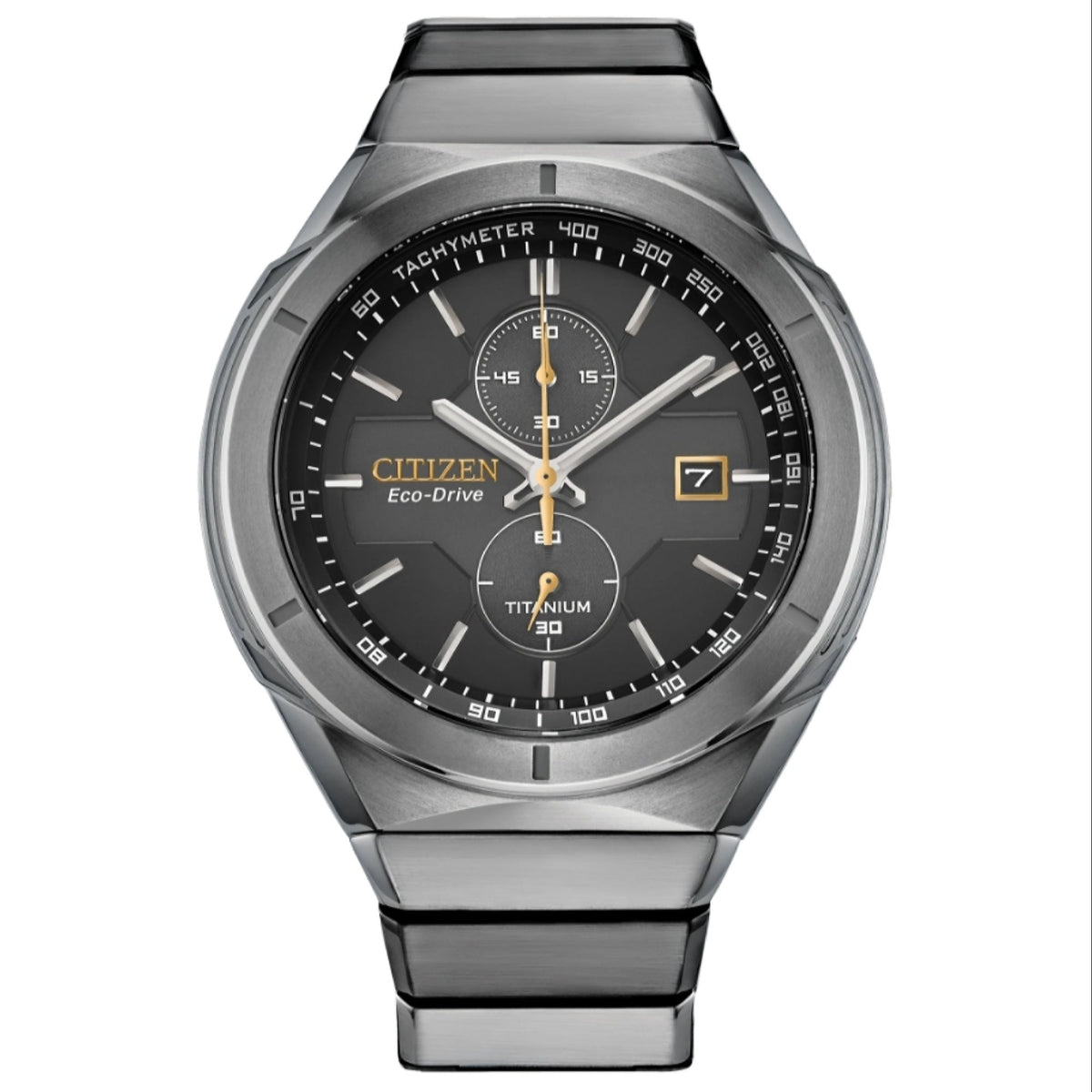 Citizen Men's CA7058-55E Eco-Drive Chronograph Grey Titanium Watch