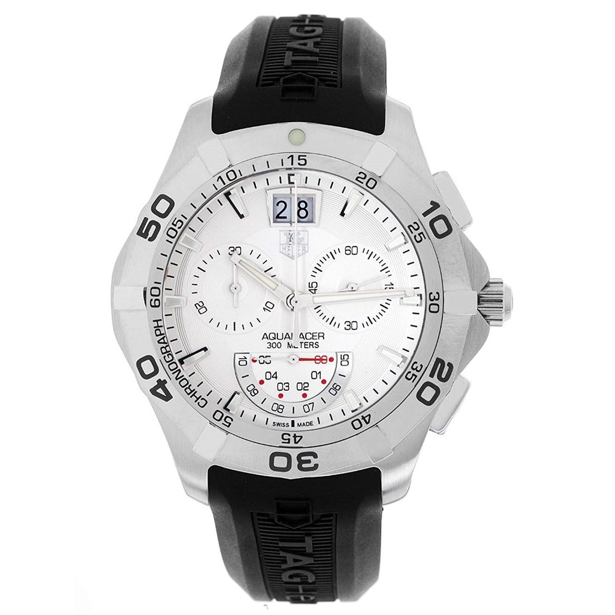 Tag Heuer Men's CAF101B.FT8011 Aquaracer Chronograph Black Rubber Watch