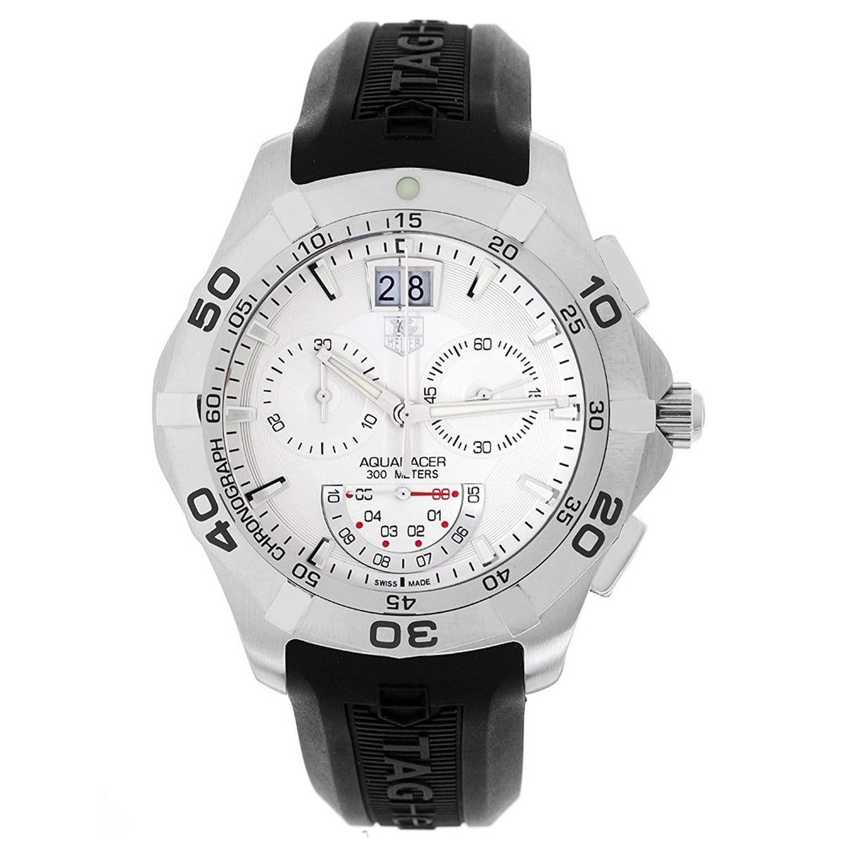 Tag Heuer Men&#39;s CAF101B.FT8011 Aquaracer Chronograph Black Rubber Watch