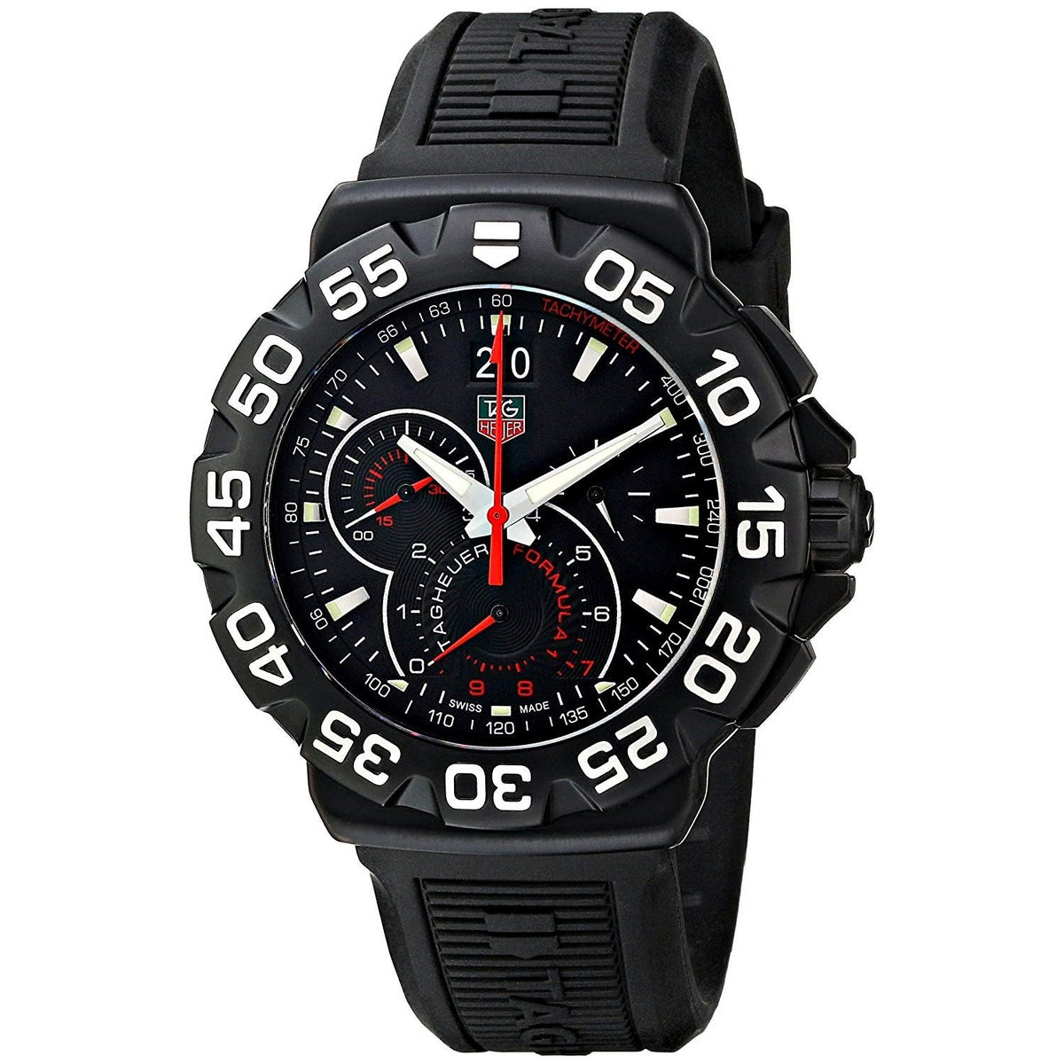 Tag Heuer Men&#39;s CAH1012.BT0717 Formula 1 Chronograph Black Rubber Watch