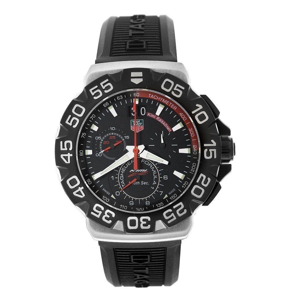 Tag Heuer Men&#39;s CAH1014.BT0718 Formula 1 Grande Chronograph Black Rubber Watch
