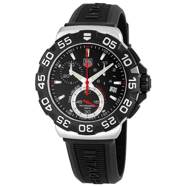 Tag Heuer Men&#39;s CAH1110.FT6024 Formula 1 Chronograph Black Rubber Watch
