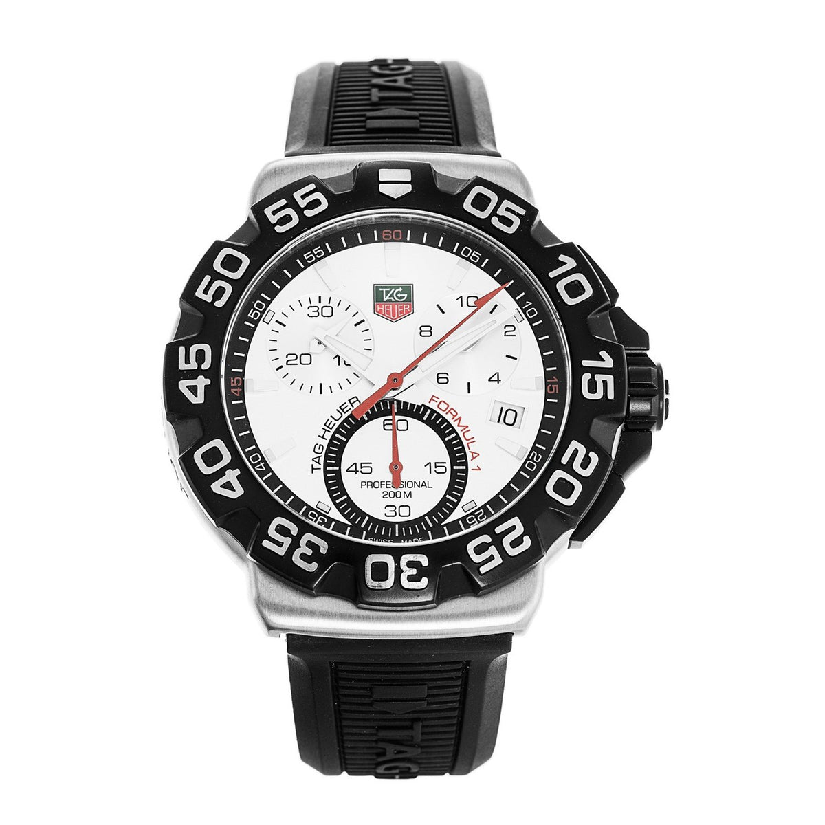 Tag Heuer Men&#39;s CAH1111.BT0714 Formula 1 Chronograph Black Rubber Watch