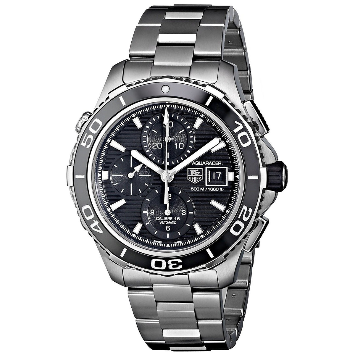 Tag Heuer Men&#39;s CAK2110.BA0833 Aquaracer Automatic Chronograph Stainless Steel Watch