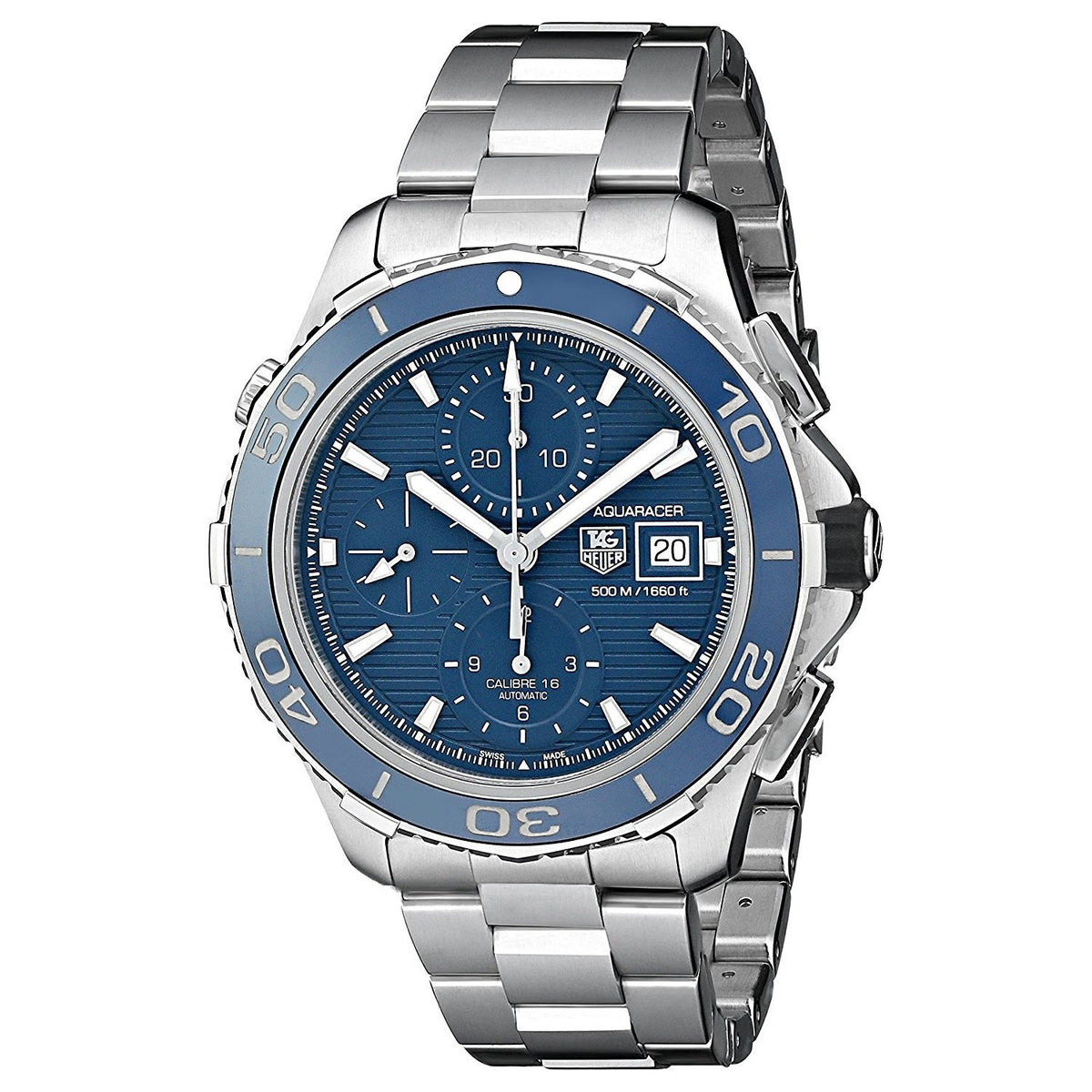Tag Heuer Men&#39;s CAK2112.BA0833 Aquaracer Chronograph Automatic Stainless Steel Watch