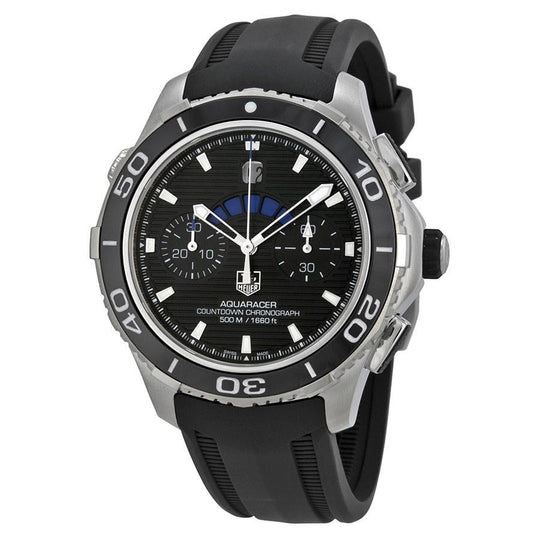 Tag Heuer Men's CAK211A.FT8019 Aquaracer Chronograph Automatic Black Rubber Watch