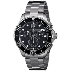 Tag Heuer Men’s CAN1010, silver CAN1010.BA0821 TAG Heuer Aquaracer Black Chronograph Dial  main image 3