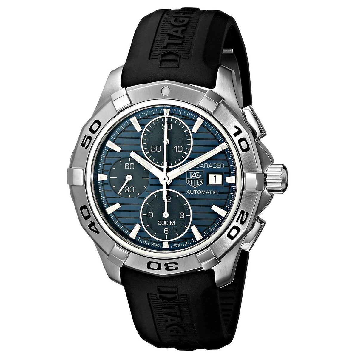 Tag Heuer Men&#39;s CAP2112.FT6028 Aquaracer Chronograph Automatic Black Rubber Watch