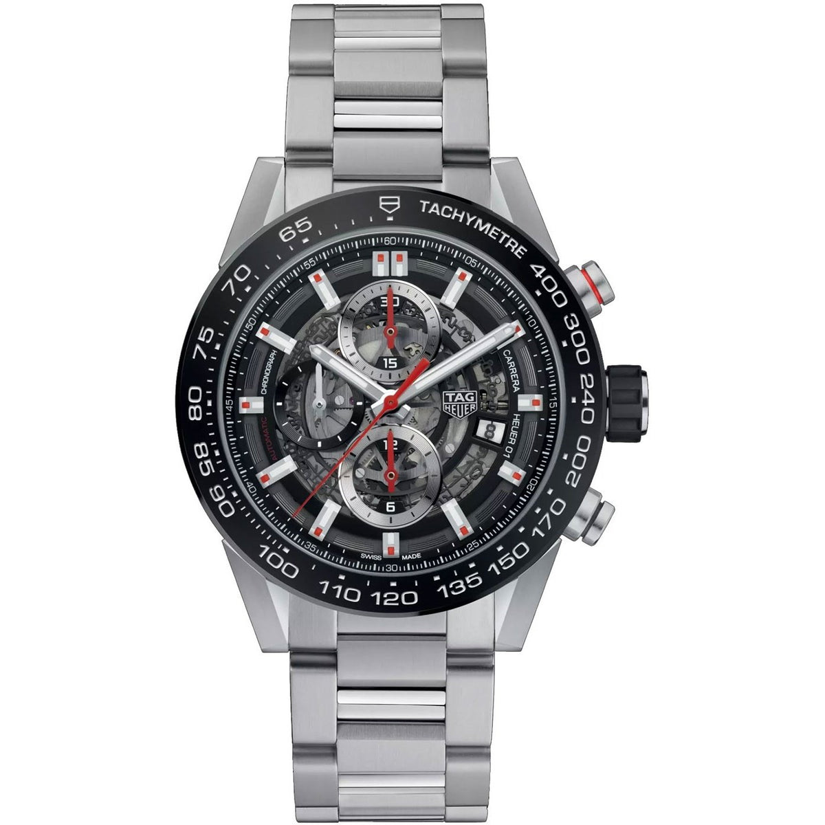 Tag Heuer Men&#39;s CAR201V.BA0714 Carrera Chronograph Automatic Stainless Steel Watch