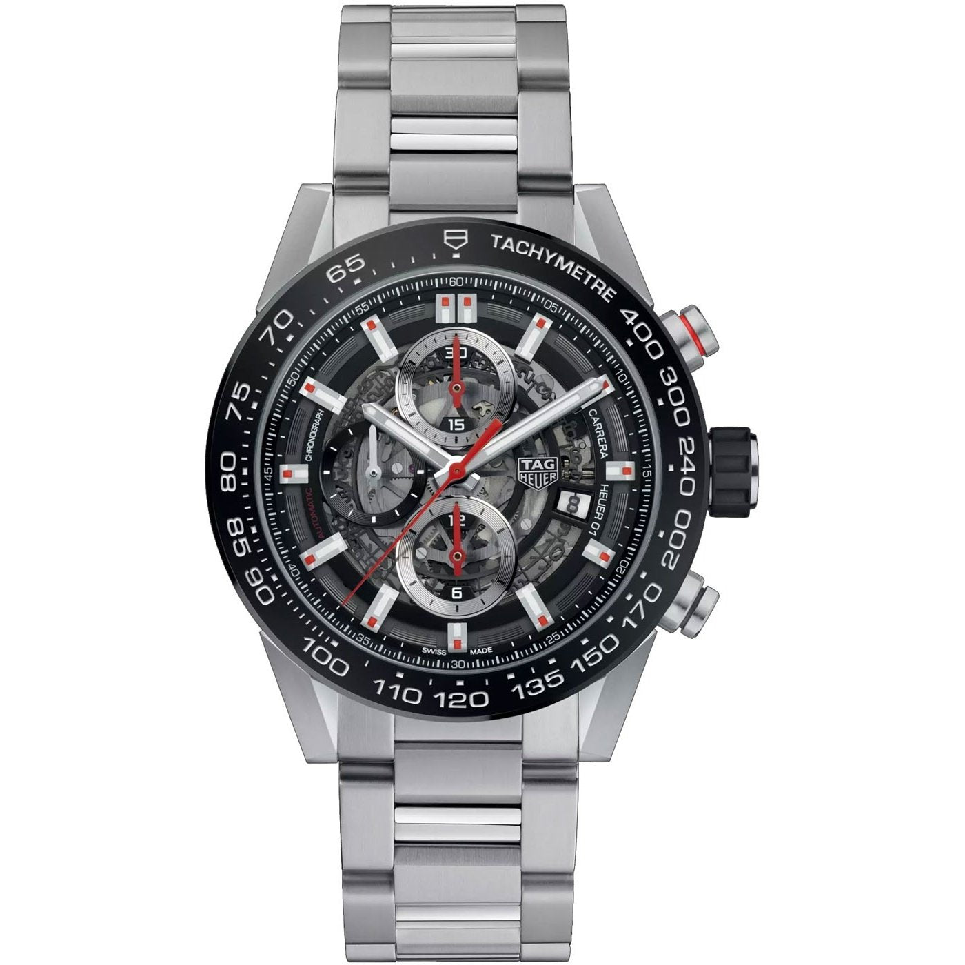 TAG Heuer - Carrera Automatic Chronograph 43mm Brushed-Steel and Leather  Watch - Men - Black TAG Heuer