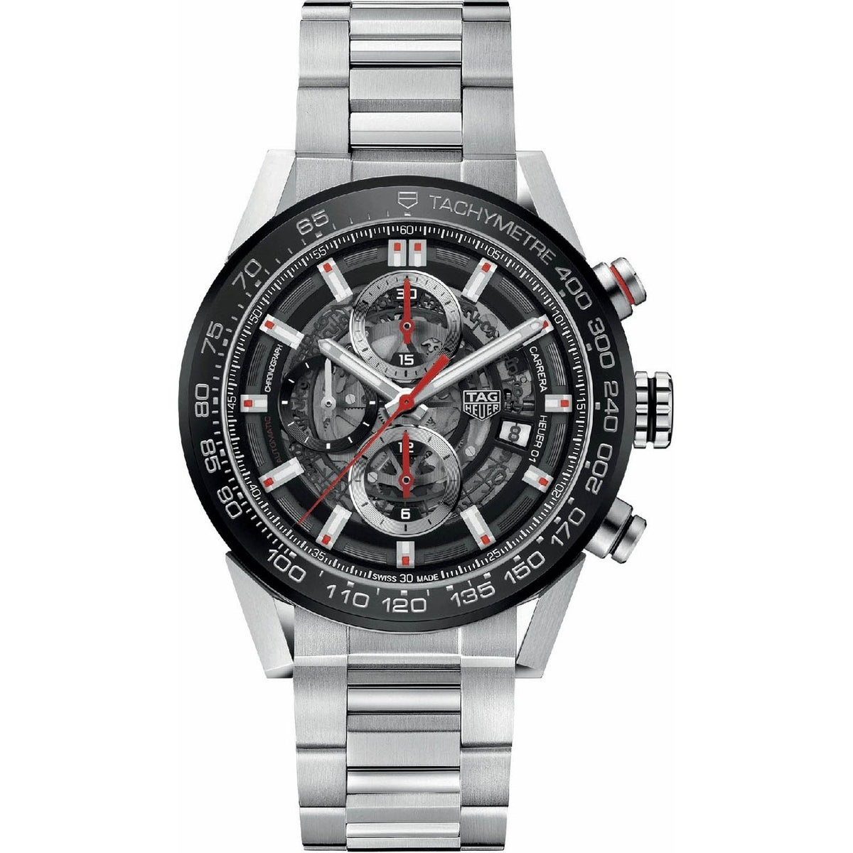 Tag Heuer Men&#39;s CAR201V.BA0766 Carrera Chronograph Automatic Stainless Steel Watch