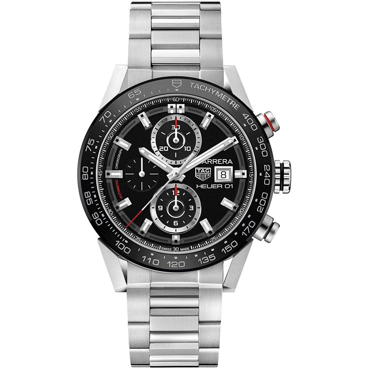Tag Heuer Men&#39;s CAR201Z.BA0714 Carrera Chronograph Automatic Stainless Steel Watch