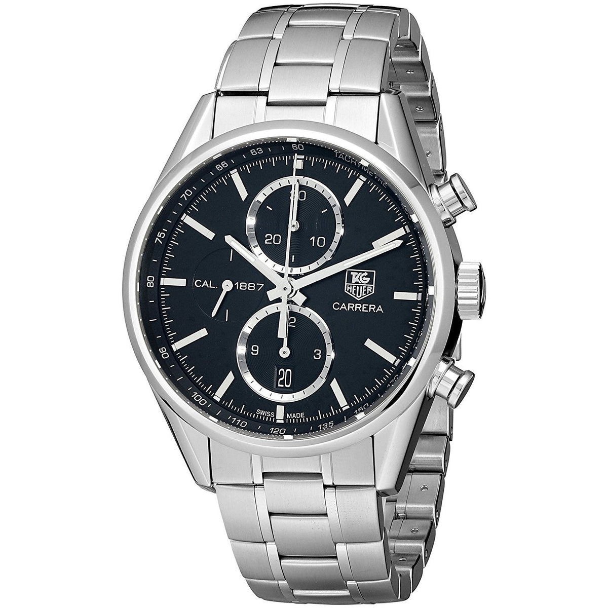 Tag Heuer Men&#39;s CAR2110.BA0720 Carrera Chronograph Automatic Stainless Steel Watch