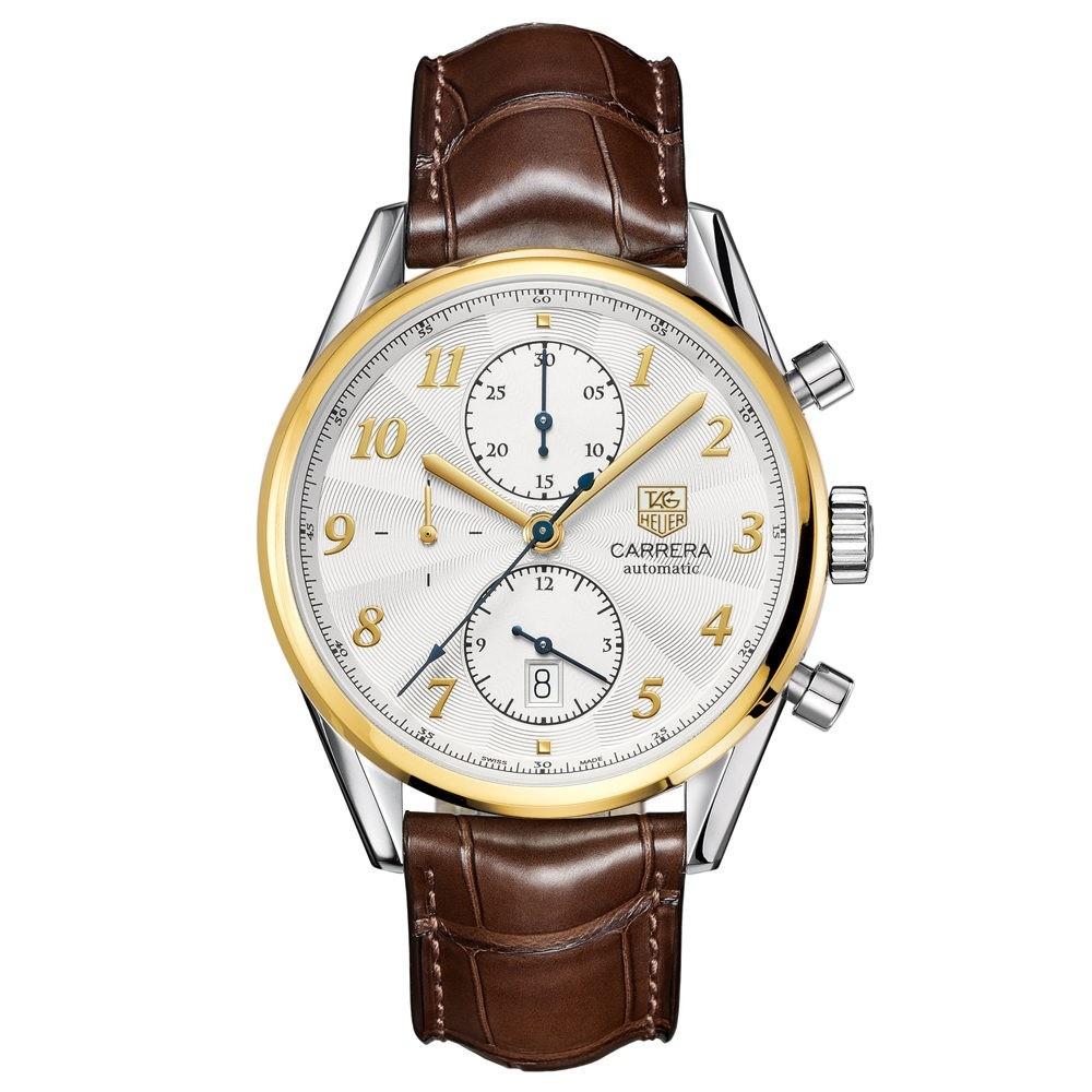 Tag Heuer Men&#39;s CAR2150.FC6291 Carrera Chronograph Brown Leather Watch