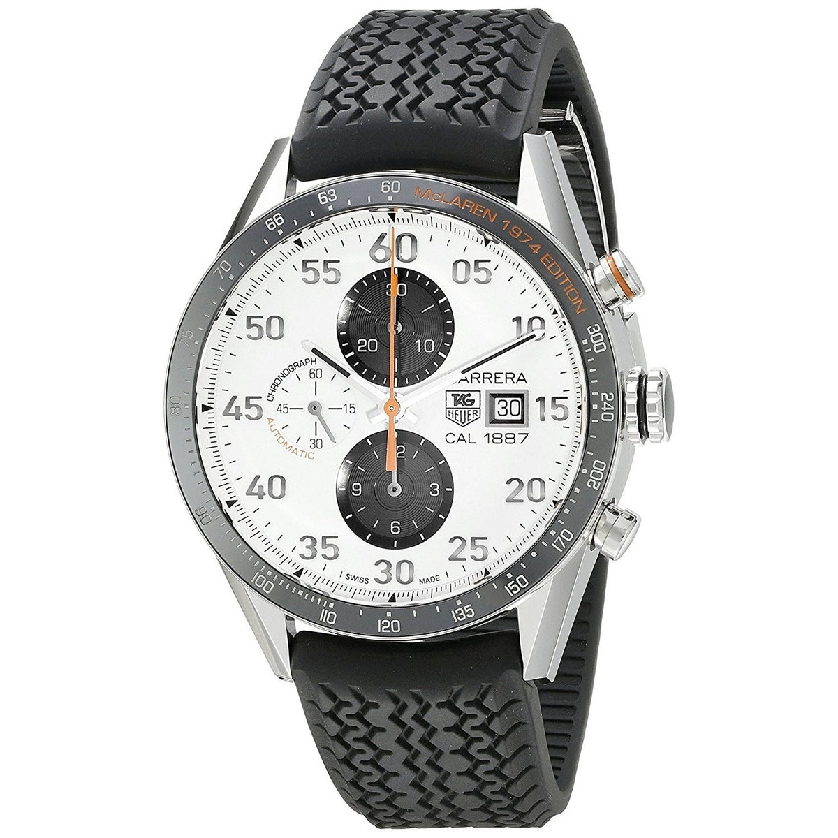 Tag Heuer Men&#39;s CAR2A12.FT6033 Carrera Chronograph Automatic Black Rubber Watch