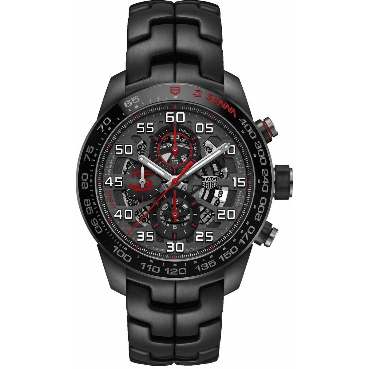 Tag Heuer Men&#39;s CAR2A1L.BA0688 Carrera Chronograph Black Stainless Steel Watch