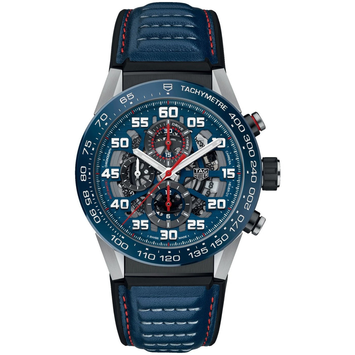 Tag Heuer Men&#39;s CAR2A1N.FT6100 Carrera Limited Edition Chronograph Automatic Rubber and leather Watch