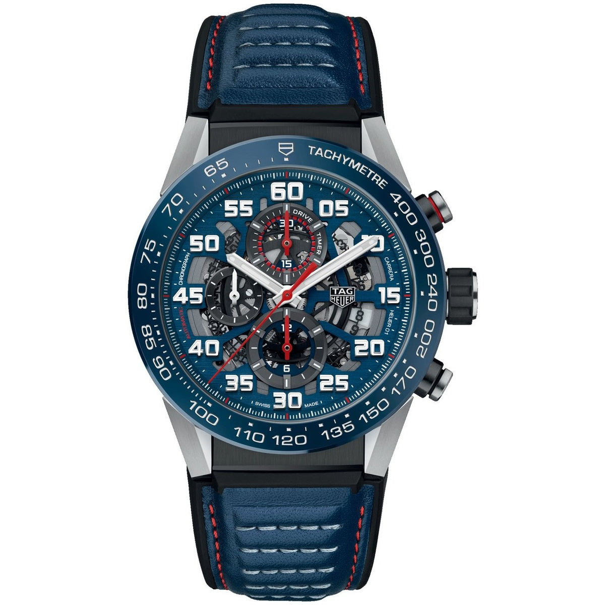 Tag Heuer Men's CAR2A1N.FT6100 Carrera Limited Edition Chronograph Automatic Rubber and leather Watch