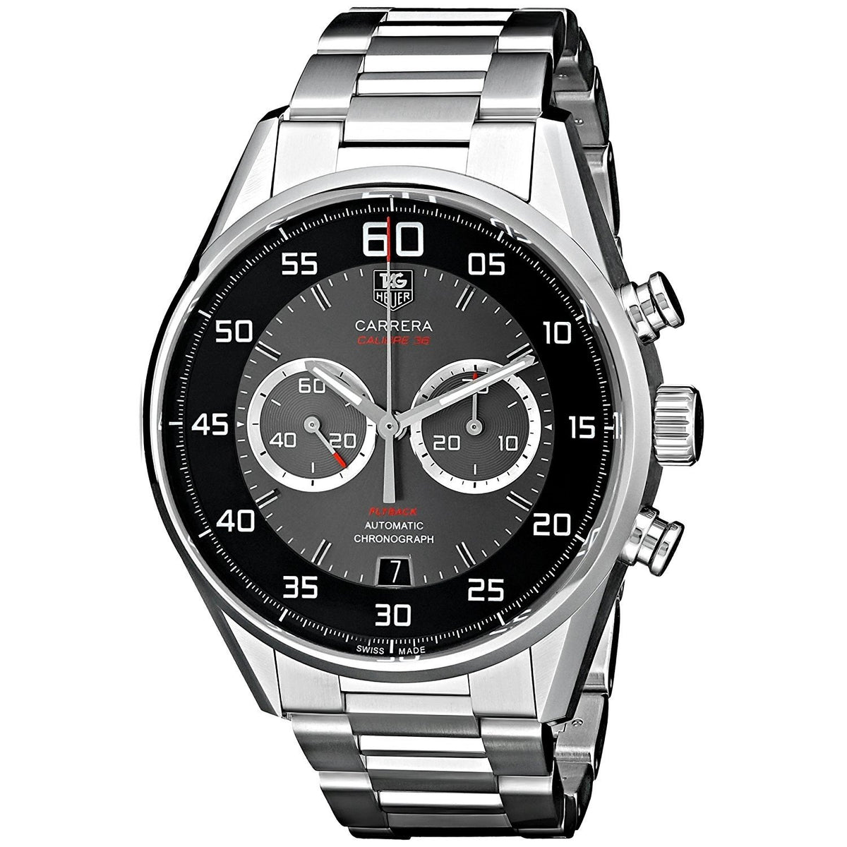 Tag Heuer Men&#39;s CAR2B10.BA0799 Carrera Flyback Chronograph Automatic Stainless Steel Watch