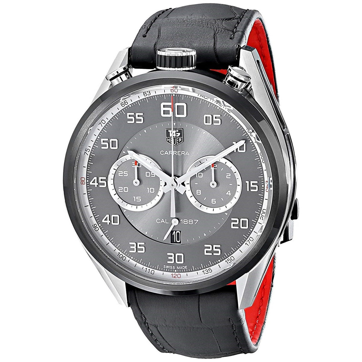 Tag Heuer Men&#39;s CAR2C12.FC6327 Carrera Jack Heuer Limted Edition Chronograph Automatic Black Leather Watch