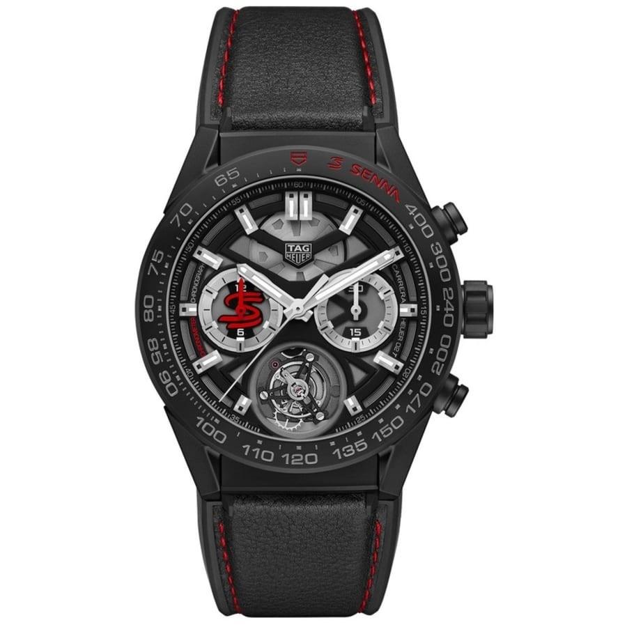 Tag Heuer Men's CAR5A91.FT6162 Carrera Chronograph Black Leather Watch