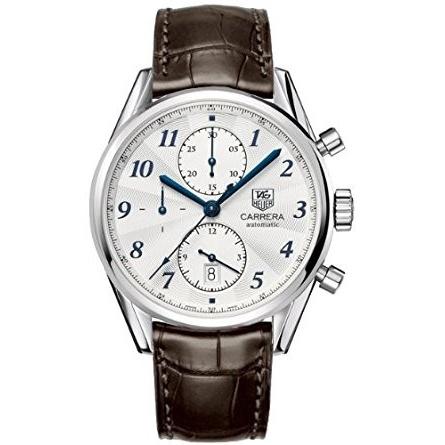 Tag Heuer Men&#39;s CAS2111.FC6291 Carrera Chronograph Automatic Brown Leather Watch