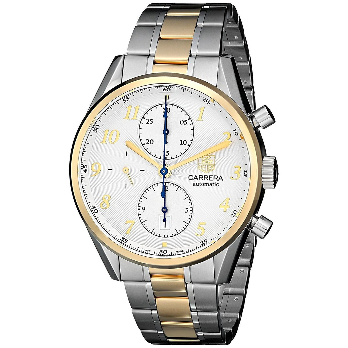 Tag Heuer Men&#39;s CAS2150.BD0731 Carrera Heritage 18kt yellow gold Chronograph Automatic Two-Tone Stainless Steel Watch