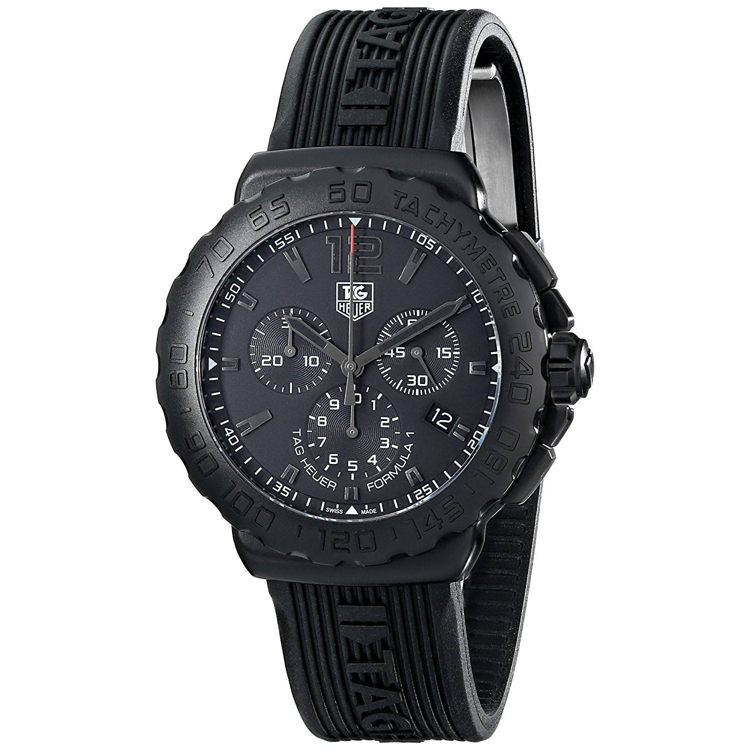 Tag Heuer Formula One 20mm Black Rubber Strap Ft6024 Tag Heuer Formula Men's Strap FT6024