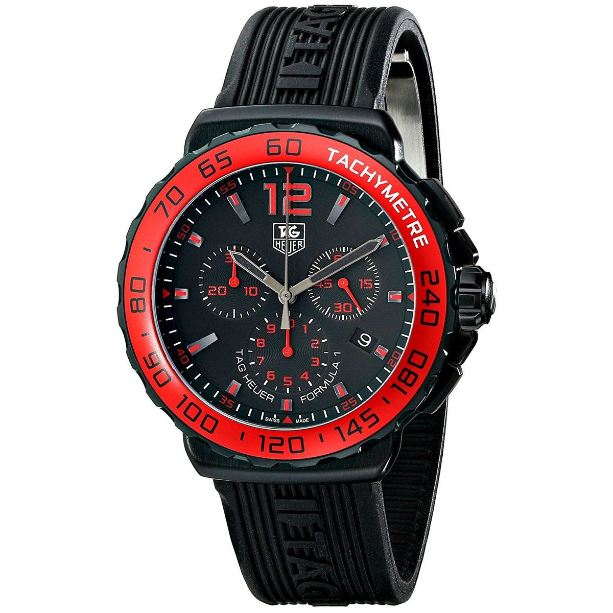Tag Heuer Men&#39;s CAU1117.FT6024 Formula 1 Chronograph Black Rubber Watch