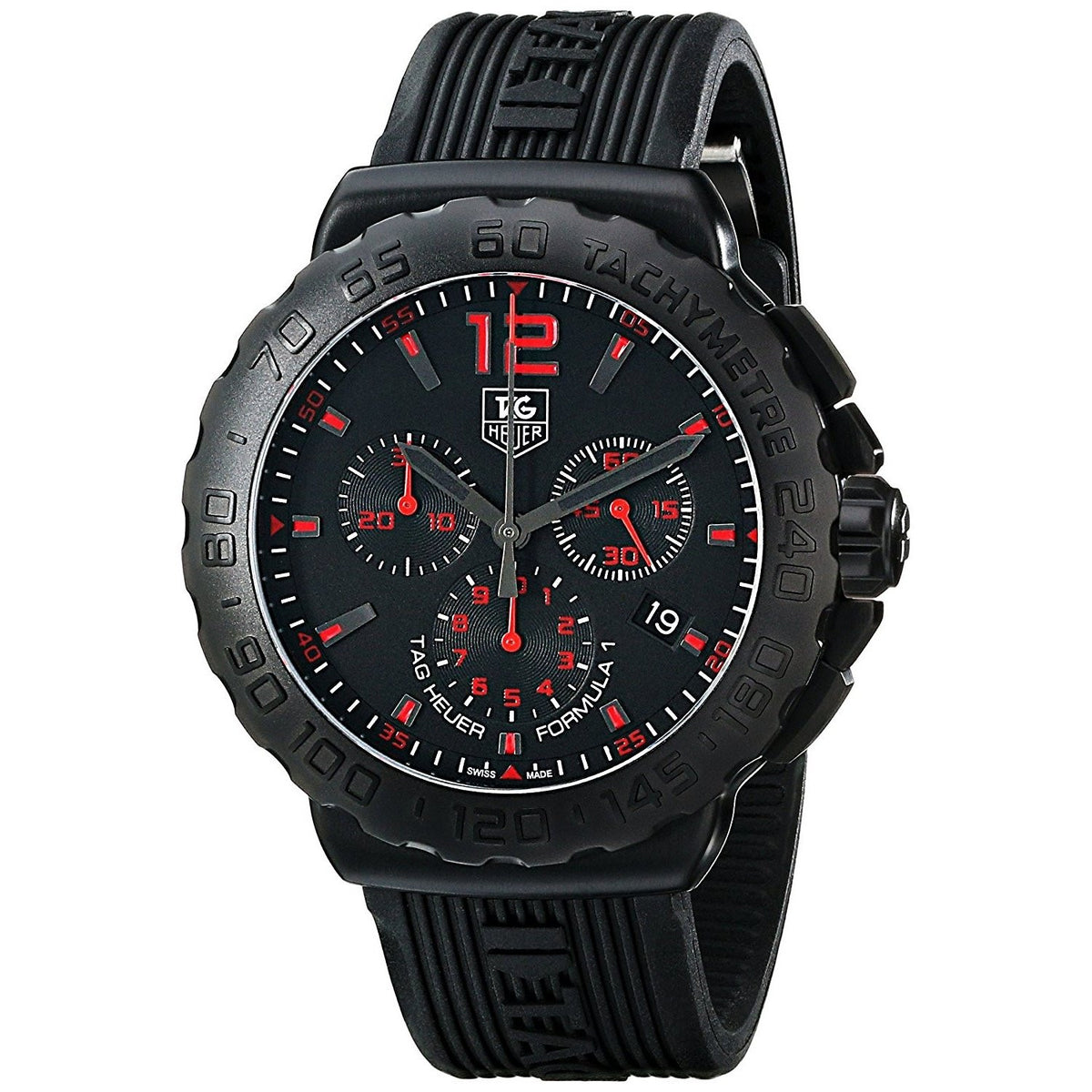 Tag Heuer Men&#39;s CAU111A.FT6024 Formula 1 Chronograph Black Rubber Watch