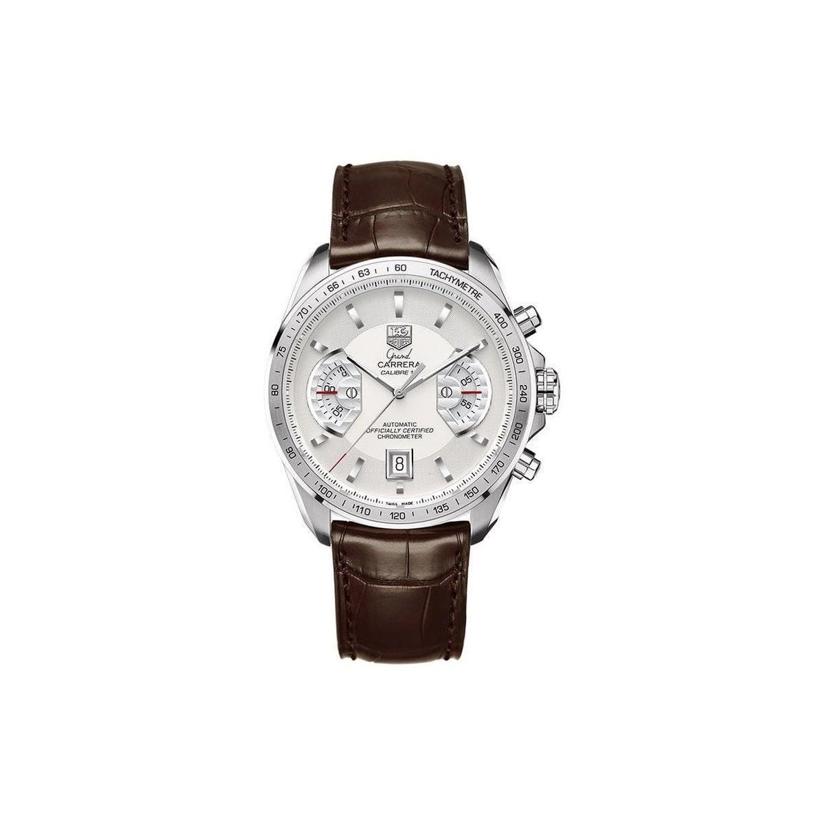 Tag Heuer Men&#39;s CAV511B.FC6231 Grand Carrera Chronograph Brown Leather Watch