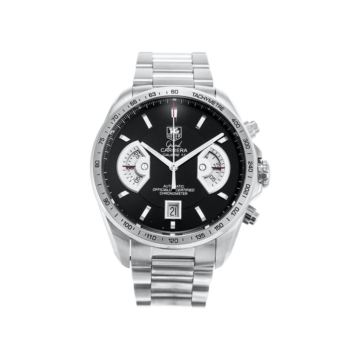 Tag Heuer Men&#39;s CAV511G.BA0905 Grand Carrera Chronograph Stainless Steel Watch