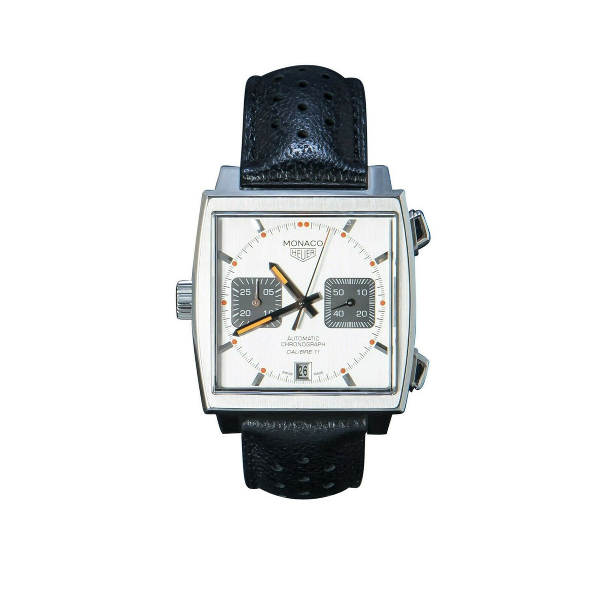 Tag Heuer Men&#39;s CAW211C.FC6311 Monaco  Chronograph Black Rubber Watch