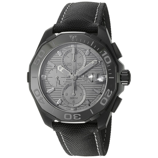 Tag Heuer Men's CAY218B.FC6370 Aquaracracer Chronograph Automatic Black Canvas Watch